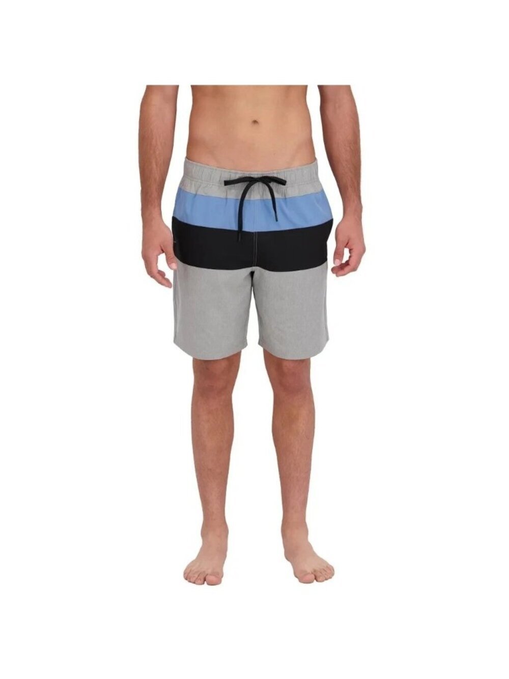 NWOT Nautica Men's XXL Gray & Blue Swim Shorts Classic Fit Moisture Wicking